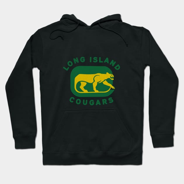 Retro Long Island Cougars Hockey 1973 Hoodie by LocalZonly